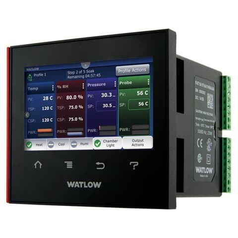 Watlow - F4T Touch Screen Base unit data logging encrypted/trend chart 24-48 VAC or VDC 4 control loops with profiles set 2 function blocks
