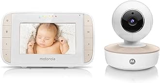 Motorola MBP44 Digital Audio & Video Baby Monitor 4.3in Color Screen, Remote Pan Tilt Zoom, Two-Way Communication, Temperature Display & Night Vision, 720p