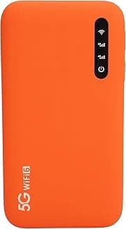 Jectse 5G Mobile Hotspot, Dual Band WiFi6 Portable Router with SIM Card Slot, Support 16 Devices 6100mAh Battery, High Speed Travel