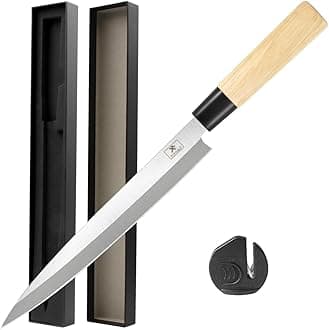Sashimi Sushi Knife 7-9 Inch/Fish Perfect Boning Knives/Bread Chef's/For Cutting Sushi/Sashimi Fish Filleting Slicing/Very Sharp Stainless Steel Blade Meat and Peeling Multi-Purpose Kitchen