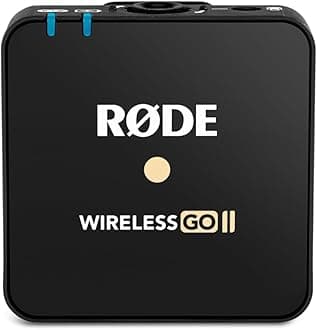 RØDE Wireless GO II TX Ultra-compact Wireless Transmitter with Built-in Microphone, On-board Recording and up to 200m Range for Filmmaking, Interviews and Content Creation (Transmitter Only)