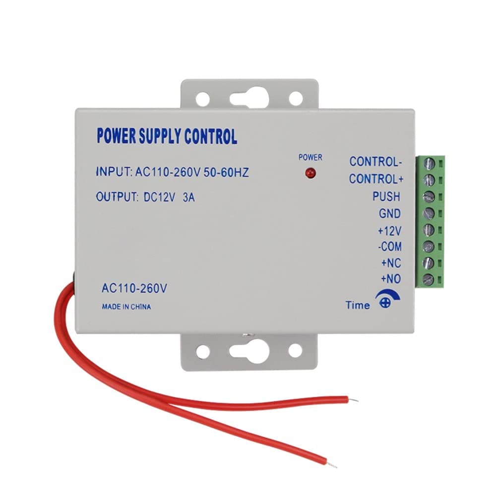 Access Control Power Supply K80 Power Switch DC 12V 3A AC 110~260V for All Types Access Control System Door Lock with Time Delay