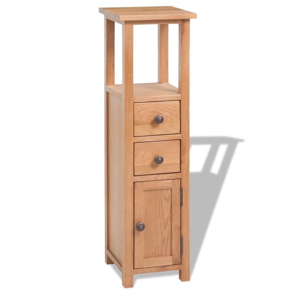Style B Highly Functional Corner Cabinet Durable Bathroom Cupboard Bathroom Tower Stable Bed Table Sturdy Sideboard Solid Oak 10.2"x10.2"x37" Brown