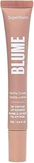 Blume Tri-Peptide Vanilla Lip Balm - Superbalm Lip Moisturizer with Shea Butter and Squalane to Deeply Hydrate & Heal Dry, Cracked Lips - Cruelty Free & Vegan Lip Plumper (0.4 Fl Oz)