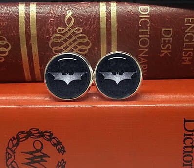 Batman cufflinks silver