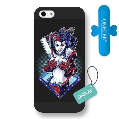 UniqueBox Customized Marvel Series Case for iPhone 5 5S, Marvel Comic Hero Deadpool iPhone 5 5S Case, Only Fit for Apple iPhone 5 5S (Black Frosted Case)