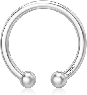92.5 Sterling Silver Faux Nose Ring for Women | No Piercing Required | Simple & Elegant Nose Ring for Women & Girls | Lovely Gift