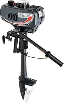 Outboard Motor 3.5HP 2 Stroke 2500W Outboard Petrol Engine Lightweight 21.6lbs with CDI & Hybrid Cooling Short Shaft for Inflatable Boats/Kayaks