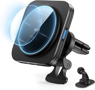 for MagSafe Car Mount Charger, 15W Magnetic Wireless Car Charger, Compatible with MagSafe Car Charger, Air Vent/Dashboard Phone Holder Mount for iPhone 17/16/15/14/13, S25, Fast Charging, Black