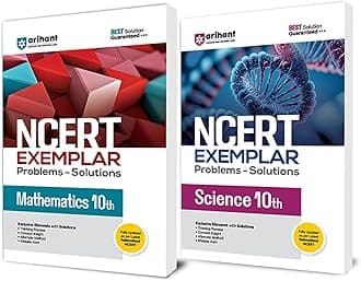 Arihant NCERT Exemplar Science, Math 10th Latest Rationalized Edition (Set of 2)| Problems & Solutions with Exclusive Elements | Thinking Process, Concept Insight, Mistake Alert | For Exam 2025-26