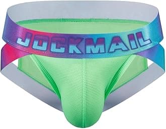 JOCKMAIL Mesh Athletic Supporters Mens Briefs Underwear Comfort Male Underwear for Gym Sport