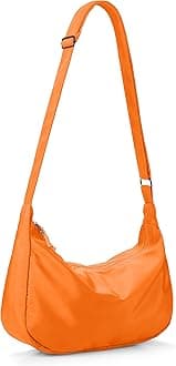 Medium Nylon Crossbody Crescent Bag for Women Men Fashionable Shoulder Bag with Adjustable Strap for Everyday Casual Travel