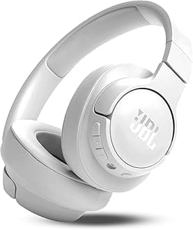 JBL Tune 770NC Wireless Over Ear ANC Headphones with Mic, Upto 70 Hrs Battery, Speed Charge : 5 min Charge Gives up to 3H of Playback, Customized EQ, Google Fast Pair, Dual Pairing, BT 5.3 (White)