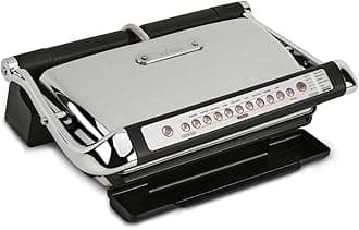 All-Clad Electric Indoor Grill, AutoSense Stainless Steel Panini Grill Press Sandwich Maker, Automatic 1800W Smokeless, Removable Plates, Dishwasher Safe