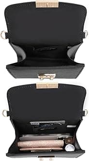 Dasein Women Small Crossbody Bag Designer Evening Bag Clutch Purse Handbag for Wedding/Prom/Party with Double Chain Strap | Small, Designer