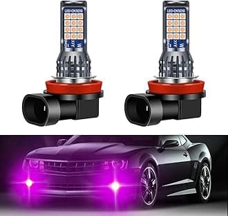 H11 Fog Lights - H11 H16 H8 LED Fog Lights Pink, 12-36V Super Bright Plug N Play DRL(2PCS)