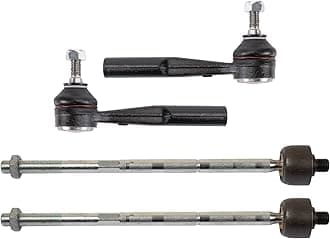 TRQ Front Inner and Outer Tie Rod Set Compatible with 2016-2019 Fiat 2015-2018 Jeep