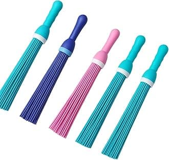 Heavyduty Kharata Plastic Broom | 250 gm | 22Inches with 60 bristles | Wet & Dry Floor Cleaning Fiber Broom Hard Bristle Plastic Broom Stick for Home and Floor Scrubbing in Bathroom (5)