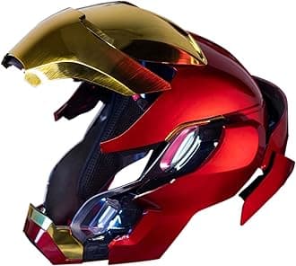 Iron MK50 Helmet Voice Control Wearable Cosplay Electronic Open/Close LED Eyes Mask Model Prop Gold