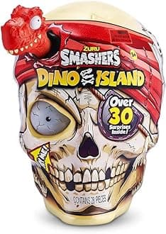Smashers Dino Island Surprise Egg, Giant Skull, Megalodon Shark, Dinosaur Collectible Toy, Explorer's Kit, Dinosaur Slime (Megalodon Shark)