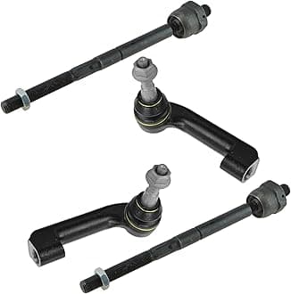 TRQ Inner and Outer Driver and Passenger Side Tie Rod Set 4 Piece Compatible with 2007-2014 Ford Expedition 2009-2014 Ford F-150 2007-2014 Lincoln Navigator