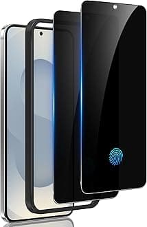 2 Pack for Samsung Galaxy S25 Edge Privacy Screen Protector Tempered Glass, Fingerprint Unlocking, 25° Anti Spy, Full Coverage, Case Friendly, Easy Installation