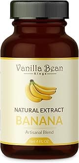 Natural Banana Extract for Baking and Flavoring - 4 OZ - Premium Quality Natural Flavors for Baked Goods, Desserts, & Cooking