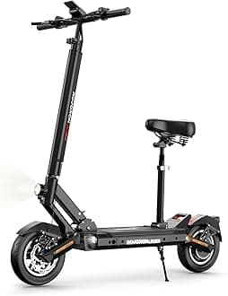 ROVORON KULLTER Electric Scooter, 60V 23.4AH Dual Motors 1300W (Peak 4000W), 50MPH Top Speed, 10-Inch Off-Road Tires, 360° Lights, Front & Rear Dual Suspension, Quick Fold, High Weight Capacity
