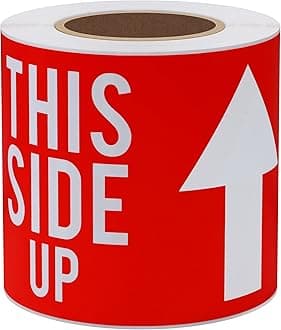 3"×5" This Side Up Stickers - Shipping and Handing Label - 100 Stickers Per Roll