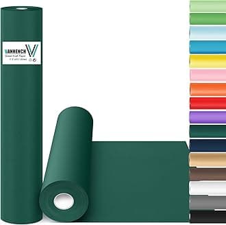 Vanhench Green Wrapping Paper Roll 17.5"×963" (80 1/4FT), Solid Color Art Green Kraft Craft Paper Roll, Christmas Wrapping Paper, Birthday Bouquet Flower Crafts, Dark Green Bulletin Board Paper