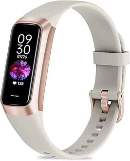 Fitness Tracker with 24/7 Heart Rate, Blood Oxygen Blood Pressure Sleep Monitor, Activity Trackers 5 ATM Waterproof,Step Calorie Counter Pedometer Health Smart Watch for Women Men(Bei