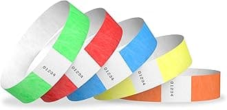10,000 WristCo Tyvek Wristbands for Events – 5-Color Variety Pack – Tamper-Proof Design Prevents Reuse – Premium-Grade Bracelets for Hospital & Medical ID, Party, VIP Identification