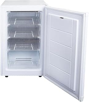 SIA UCF50WH Freestanding Under Counter Freezer, 77L Capacity, 4* Freezer Rating, E Rated, 50cm Wide, Reversible Door, White, 2 Years Parts & Labour Guarantee