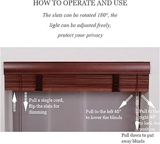 Sonakia Blackout Venetian Blinds, Real Wood Blinds for Windows, Indoor and Outdoor Horizontal Blinds, 60/70/80/90/100/110cm Wood Venetian Shades,WxH-80x120cm/31.5 * 47in