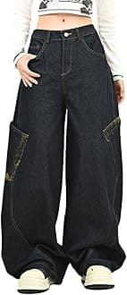 Baggy Jeans for Woman Men High Waisted Barrel Leg Jeans Y2K Casual Loose Denim Pants Grunge Clothes