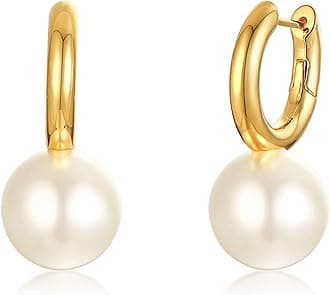 Pearl Hoop Earrings for Women Fashion Dangle Hypoallergenic Layer Earrings Drop Dangle Earrings Gifts for Women
