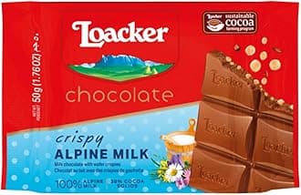 Loacker Crispy Alpine Milk Chocolate Bar, 50g