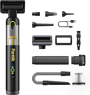Slim V10 APEX Cordless Car Vacuum, 4-in-1 Portable Mini Handheld Vac, 19kPa Suction Power, Upgraded Smart Digital Display, 2 Suction Modes for Small Jobs, Car, Office Desk, Keyboards (Black)