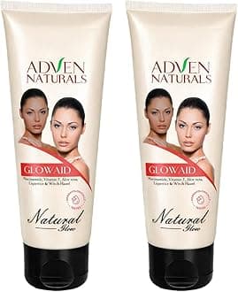- Adven Naturals Glow Aid Face Cream | Niacinamide, Aloe Vera & Liquorice | Brightening, Anti-Blemish & Oil-Free Moisturizer | With Vitamin E & Witch Hazel | All Skin Types | 2x100g