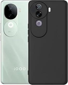 SPAZY CASE® iQOO Z9s 5G / Vivo V40e 5G Back Cover | Soft Silicone Slim Back Case Cover for iQOO Z9s 5G / Vivo V40e 5G - Black