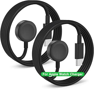 2 Pack 2025 Upgraded Apple Watch Charger USB C Cable Magnetic iWatch Charger Fast Charging Cord 3FT for Apple Watch Ultra 3/SE 3/Series 11/10/Series 9/Series 8/7/6/5/4/3/Ultra/SE/SE 2-Black