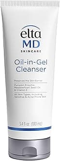Oil-In-Gel Face Cleanser, Gentle Daily Facial Cleanser, Removes Hard to Remove Sunscreen and Makeup, Safe for Acne Prone and Sensitive Skin Types, Dermatologist Tested, 3.4 oz Tube
