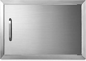 VEVOR Mophorn BBQ Access Door 24W x 17H Inch, Horizontal Single BBQ Door Stainless Steel, Outdoor Kitchen Doors for BBQ Island, Grill Station, Outside Cabinet