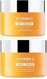 Vitamin C Face Cream Set, Facial Cream Brightening & Anti Aging Vitamin C Moisturizer for Face & Neck, Hydrating & Brightening Vitamin C Cream for Dark Spots Skin (Face Cream Set)
