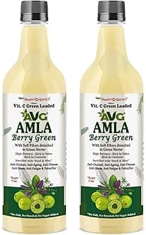 AVG Health Organics Amla Berry Green Juice | Pure Amla Extract - Pack of 2 x 1000 ml | Rich in Vitamin C, Antioxidants | Boosts Immunity, Natural Detox, Hair & Skin Health | 100% Natural, No Added Sugar | Herbal Superfood