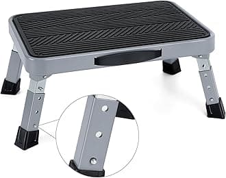 Height-Adjustable 7"- 9" Folding Step Stool with Non-Slip Platform 10" x 15" - Portable Step Ladder for Adults and Kids - Perfect for Office, Kitchen, Home - Sturdy - Supports up to 330 Lbs