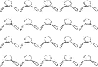uxcell 20pcs 3mm 304 Stainless Steel Single Wire Tubing Spring Clamps for Air Hoses, Water Hoses, Silicone Tubes, Motorcycle (Silver)
