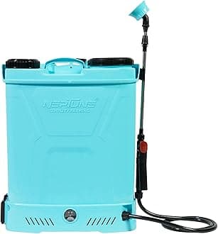 - Neptune Simplify Farming Knapsack Battery Sprayer 12V x 8Amp | Telescopic Stainless Steel Lance | 20L Tank Capacity | Get 4 Nozzles | Ideal for Agriculture & Garden Spraying