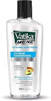 Vatika Naturals Menz Extreme Conditioning Styling Hair Tonic | Almond & Avocado | Healthy & Moisturized Scalp | Revives Dry & Rough - 200ml