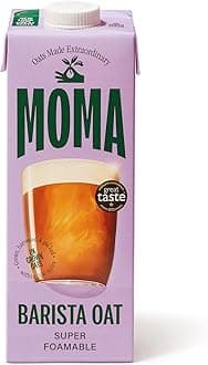 MOMA Barista Edition Oat Drink - 1 x 1L - 100% Plant Based Vegan - Perfect for Frothy Coffee - Made with the whole of the oat for fibre and delicious flavour - No Added Sugar - Vit D, B2 and B12